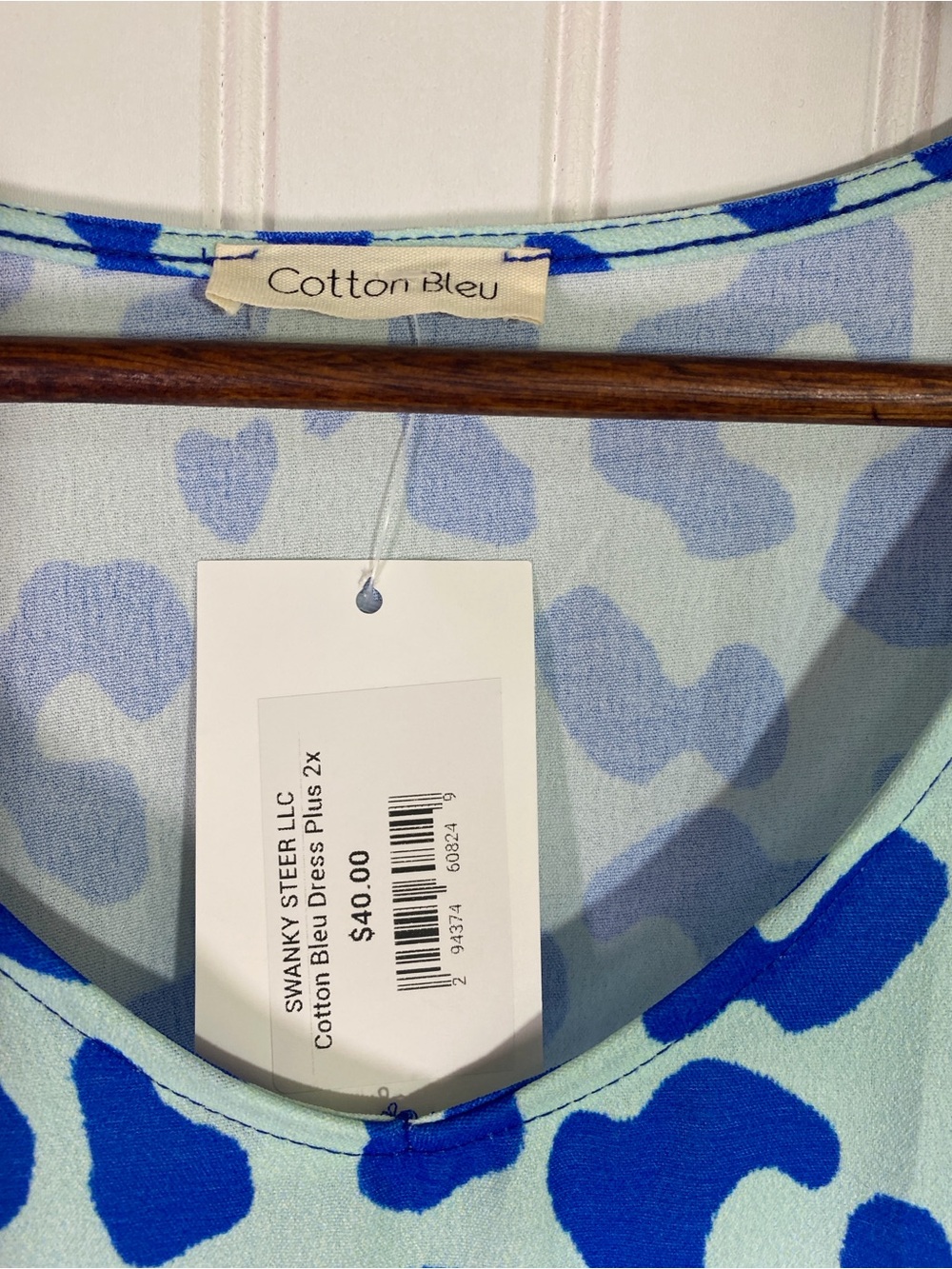 Womens Babydoll Dress Size 2X Animal Print Coastal Chic Resort Island Cruise NWT - Picture 4 of 9